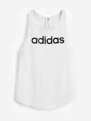 adidas White Sportswear Essentials Loose Logo 100% Cotton Tank Top - Image 10 of 10