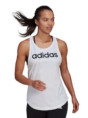 adidas White Sportswear Essentials Loose Logo 100% Cotton Tank Top - Image 6 of 10
