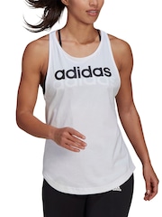 adidas White Sportswear Essentials Loose Logo 100% Cotton Tank Top - Image 7 of 10