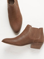 FatFace Brown Western Ankle Boots - Image 4 of 4