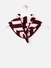 Oliver Bonas & Burgundy Striped Knitted Triangle Scarf - Bild 1 von 4