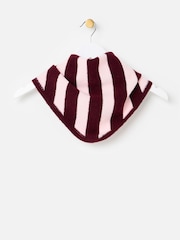 Oliver Bonas & Burgundy Striped Knitted Triangle Scarf - Bild 2 von 4