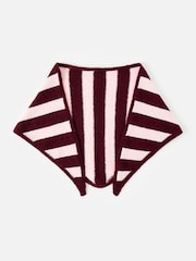 Oliver Bonas & Burgundy Striped Knitted Triangle Scarf - Bild 3 von 4