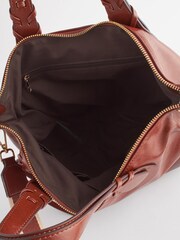 Tan Brown Webbing Strap Handheld Shopper Bag - Image 10 of 10