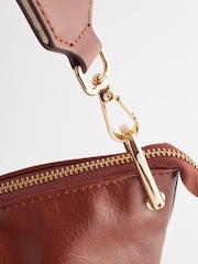 Tan Brown Webbing Strap Handheld Shopper Bag - Image 7 of 10
