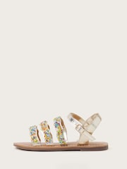 Monsoon Gold Rainbow Beaded Strappy Sandals - Image 3 of 3