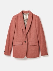 Joules Bramble Pink Tweed Blazer - Image 10 of 10