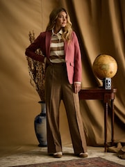 Joules Bramble Pink Tweed Blazer - Image 2 of 10