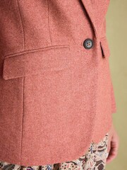 Joules Bramble Pink Tweed Blazer - Image 6 of 10