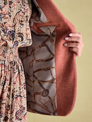 Joules Bramble Pink Tweed Blazer - Image 8 of 10