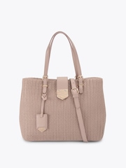 Carvela Nude Maria Midi Weave Bag - Image 1 of 4