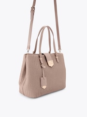 Carvela Nude Maria Midi Weave Bag - Image 2 of 4