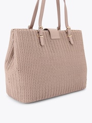 Carvela Nude Maria Midi Weave Bag - Image 3 of 4