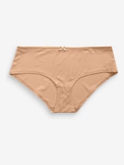 Black/White/Praline Nude Short Microfibre Knickers 7 Pack - Image 4 of 5