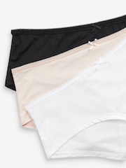 Black/White/Praline Nude Short Microfibre Knickers 7 Pack - Image 5 of 5