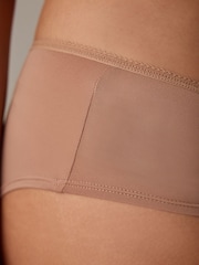 Black/White/Praline Nude Short Microfibre Knickers 7 Pack - Image 6 of 10