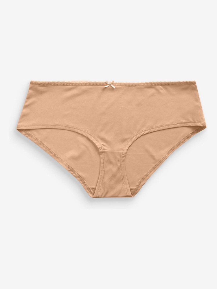Noir/blanc/praline Nude - Lot de 7 slips en microfibre - Image 9 of 10