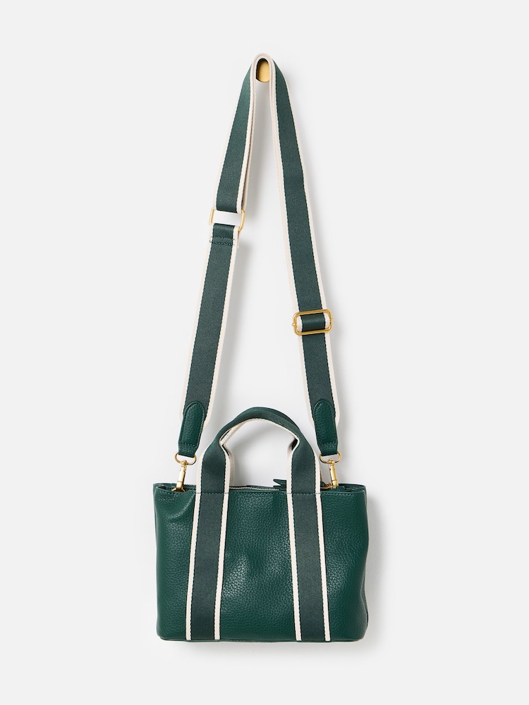 Oliver Bonas Dark Green Emma Mini Tote Cross-b-Body Bag - Image 1 of 6 Oliver Bonas Dark Green Emma Mini Tote Cross-b-Body Bag - Image 1 of 6