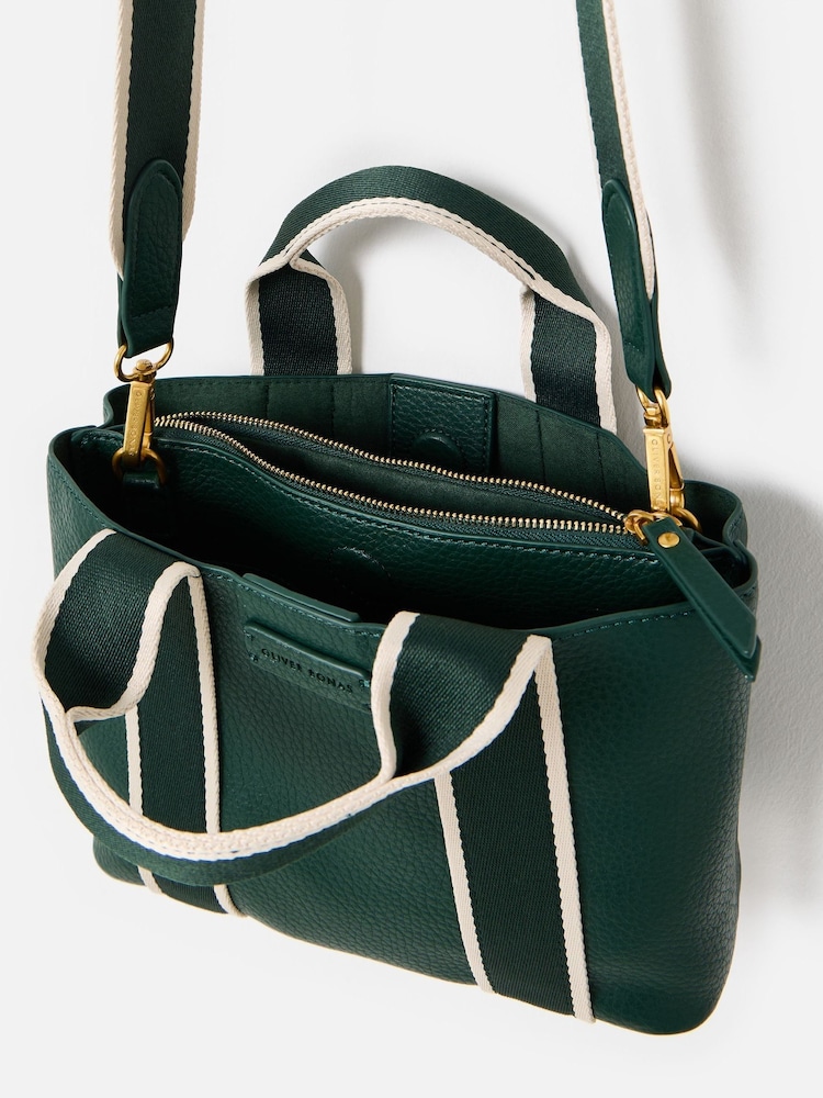 Oliver Bonas Dark Green Emma Mini Tote Cross-b-Body Bag - Image 6 of 6 Oliver Bonas Dark Green Emma Mini Tote Cross-b-Body Bag - Image 6 of 6