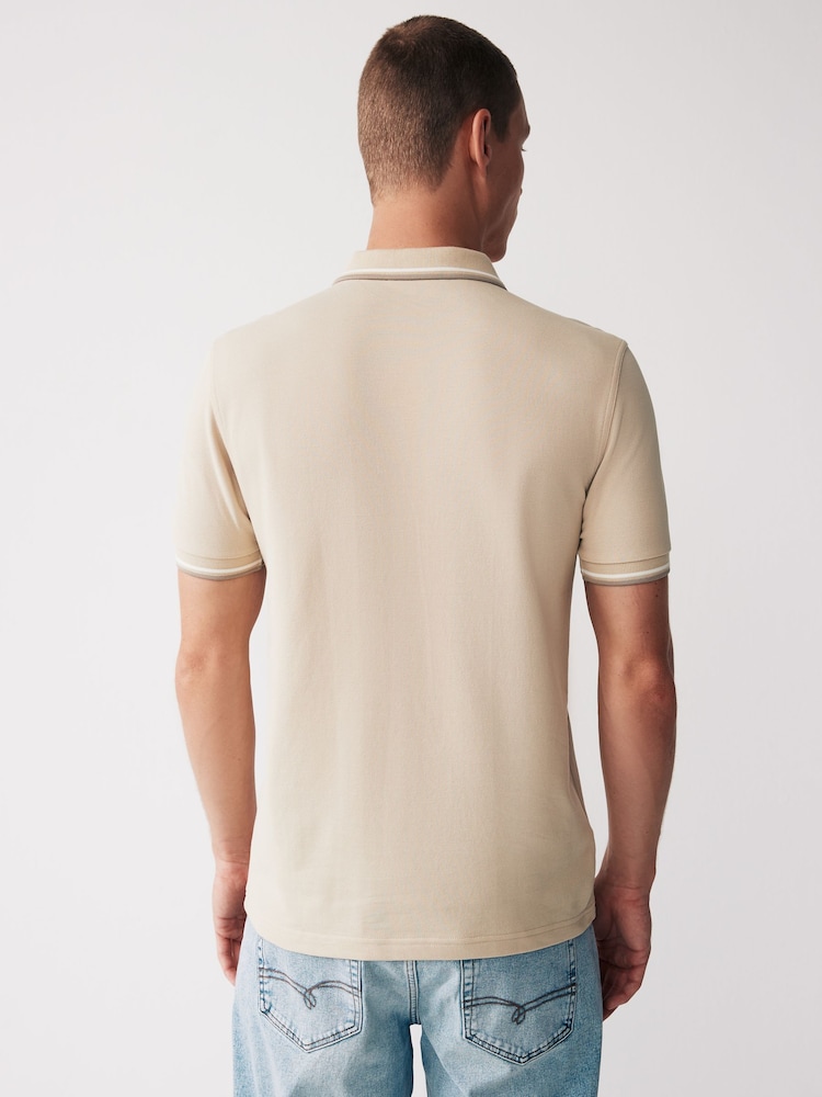 Fred Perry Mens Twin Tipped Polo Shirt - Image 2 of 4