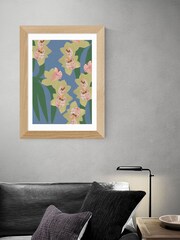 East End Prints Blue Orchids by Katy Welsh - Image 1 of 3