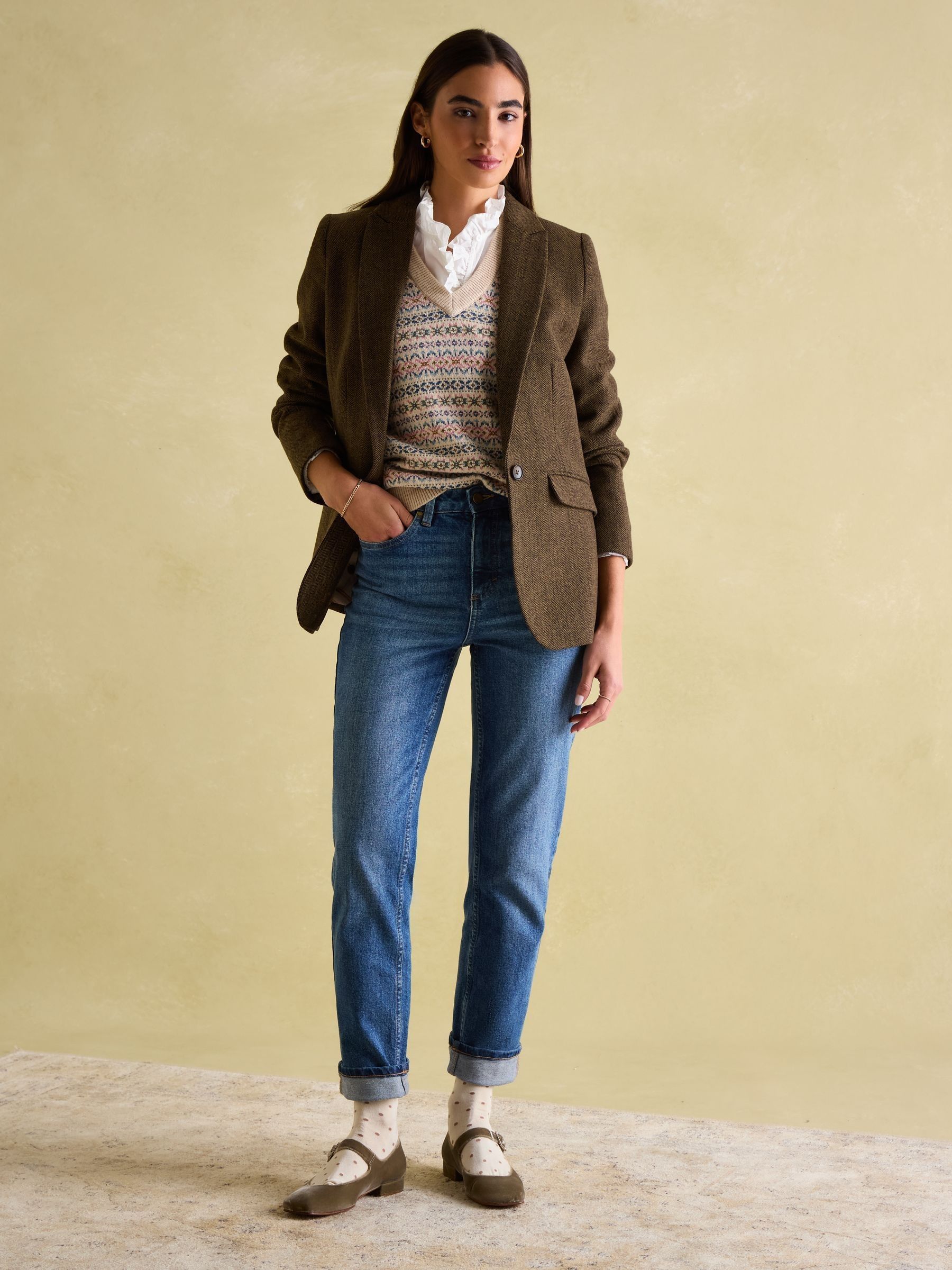 Buy Joules Bramble Brown Tweed Blazer from Next Luxembourg