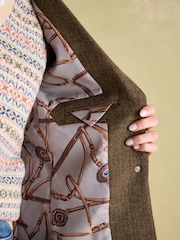 Joules Bramble Brown Tweed Blazer - Image 3 of 8