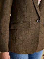 Joules Bramble Brown Tweed Blazer - Image 4 of 8