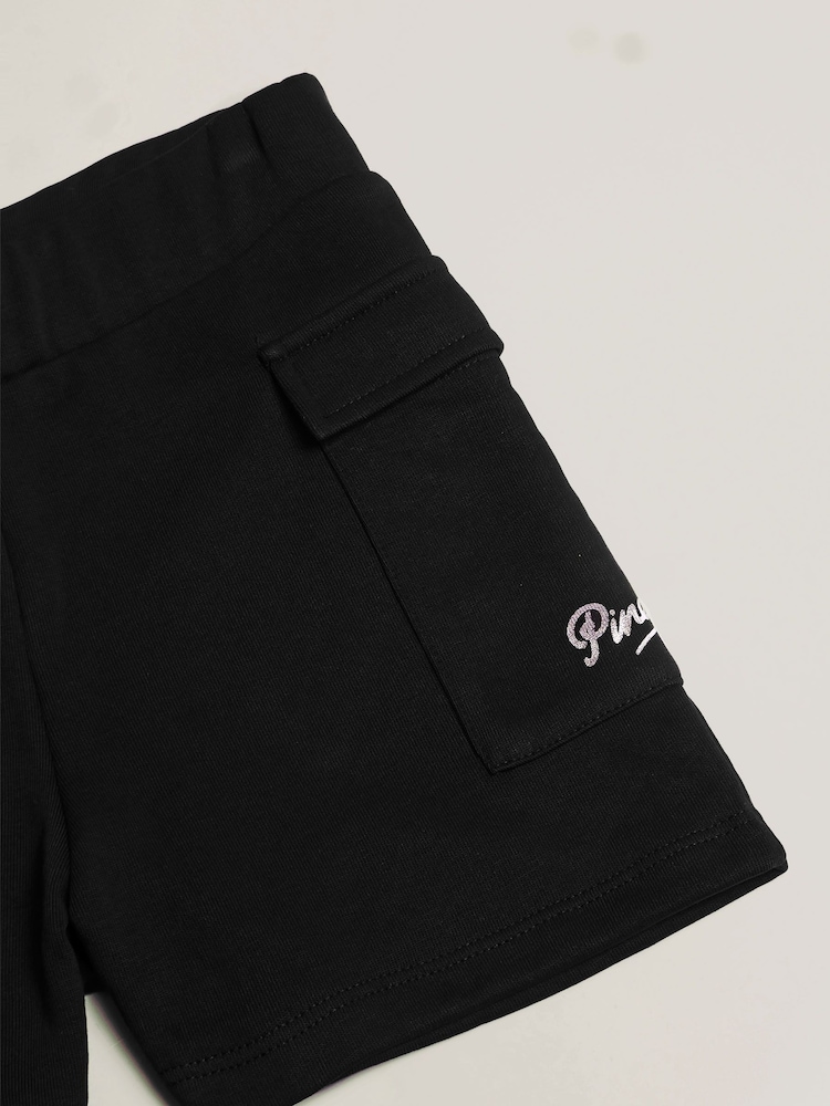 Pineapple Black Cargo Girls Shorts - Image 6 of 6 Pineapple Black Cargo Girls Shorts - Image 6 of 6