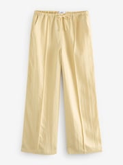 Yellow Drawstring Tencel Wide Leg Trousers - Image 5 of 6
