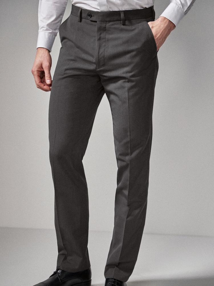 Charcoal Grey Regular Fit Suit Trousers - Image 1 of 5 Charcoal Grey Regular Fit Suit Trousers - Image 1 of 5