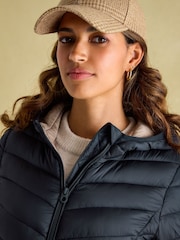 Joules Kenley Navy Showerproof Padded Coat with Hood - Image 4 of 6