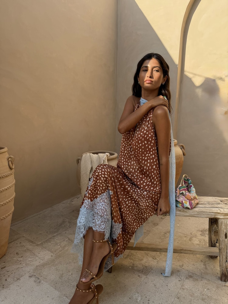Never Fully Dressed Brown Fawn Midi Maeva Skirt - Image 1 of 5 Never Fully Dressed Brown Fawn Midi Maeva Skirt - Image 1 of 5