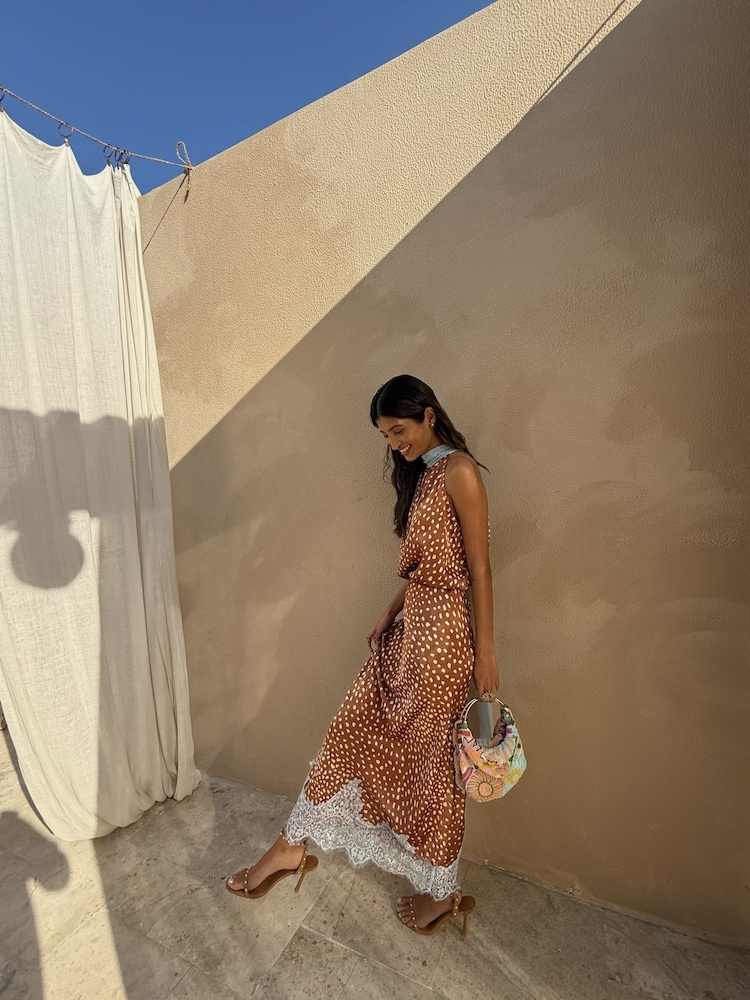 Never Fully Dressed Brown Fawn Midi Maeva Skirt - Image 2 of 5 Never Fully Dressed Brown Fawn Midi Maeva Skirt - Image 2 of 5