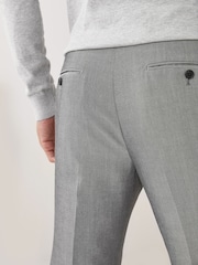 Light Grey Skinny Fit Suit Trousers - Image 5 of 8