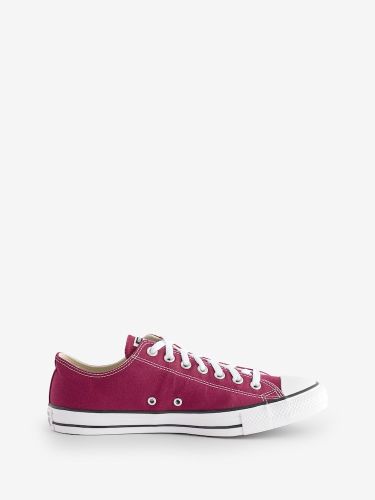 Converse Burgundy Red Standard Fit Chuck Taylor All Star Ox Trainers - Image 1 of 9