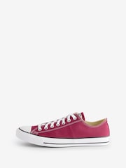 Converse Burgundy Red Standard Fit Chuck Taylor All Star Ox Trainers - Image 2 of 9