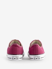 Converse Burgundy Red Standard Fit Chuck Taylor All Star Ox Trainers - Image 4 of 9