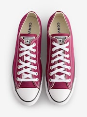 Converse Burgundy Red Standard Fit Chuck Taylor All Star Ox Trainers - Image 5 of 9