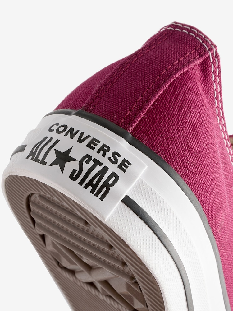 Converse Burgundy Red Standard Fit Chuck Taylor All Star Ox Trainers - Image 8 of 9