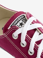 Converse Burgundy Red Standard Fit Chuck Taylor All Star Ox Trainers - Image 9 of 9