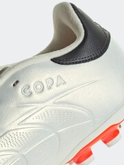 adidas White Football Copa Pure II League Artificial Grass Kids Boots - Image 9 of 10