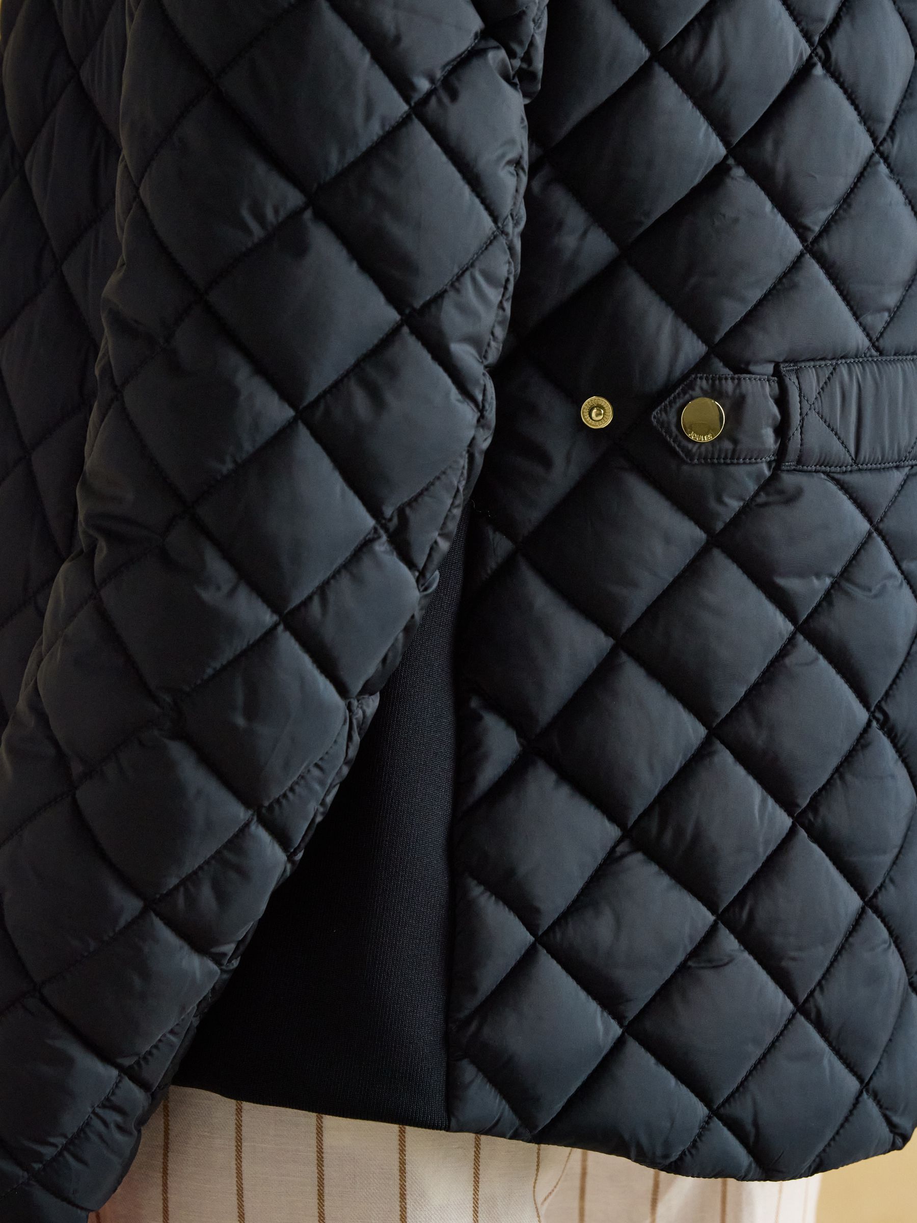 Joules navy quilted coat clearance