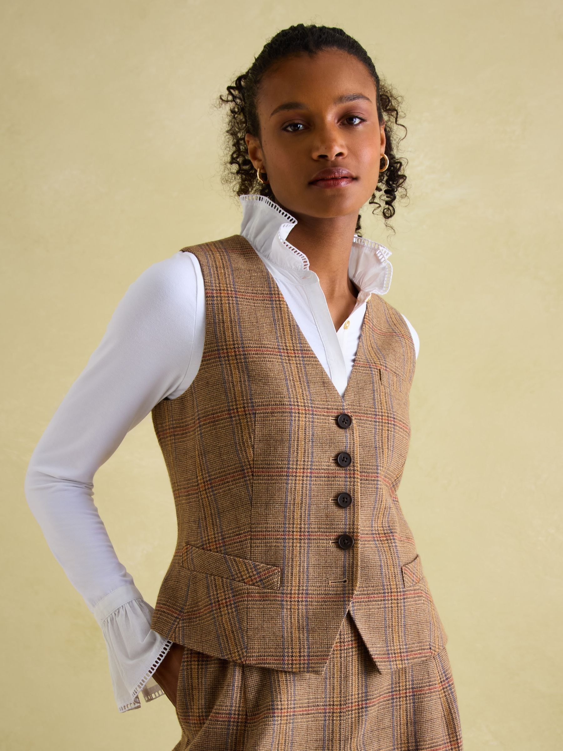 Waistcoat in checks outlet