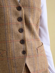 Joules Penrose Check Tweed Waistcoat - Image 4 of 8