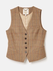 Joules Penrose Check Tweed Waistcoat - Image 8 of 8