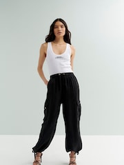 Barbour® International Williams Parachute Black Trousers - Image 2 of 10