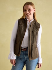 Joules Cawthorne Brown Tweed Gilet - Image 3 of 9