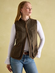 Joules Cawthorne Brown Tweed Gilet - Image 8 of 9