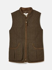 Joules Cawthorne Brown Tweed Gilet - Image 9 of 9